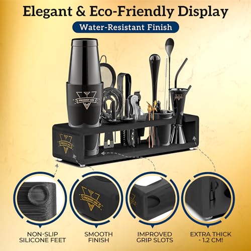 Elite Mixology Bartender Kit 20-Piece Boston Cocktail Shaker Set for Mixing with Stand- Indestructible Bar Accessories Bar...