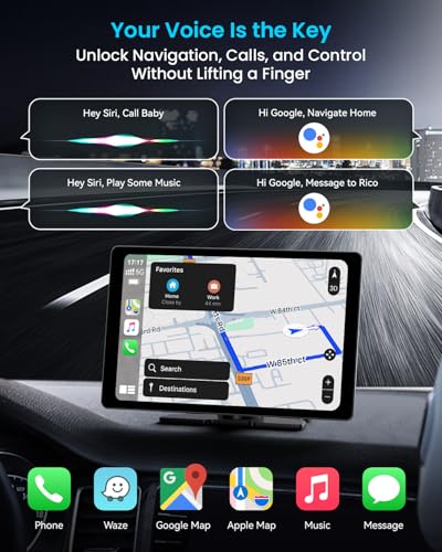 11" Extra Large Wireless Apple CarPlay Screen for Car – Ultra-Slim 0.16 Inch Touchscreen Car Stereo with Android Auto, 4K ...