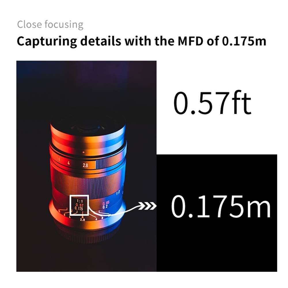 7artisans 60mm F2.8 Mark II Macro Manual Focus Camera Lens APS-C Mirrorless Camera Lens for Z Mount Z50(Nikon Z Mount)