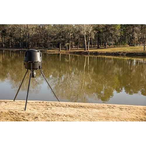Moultrie Pro Hunter III Directional Deer Feeder Kit - Quicklock Adapter Fits Most Flat Bottom Hoppers - Digital Timer System with 10 Daily Feed Times - Moultrie Connect Bluetooth