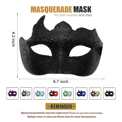 Aqearl Masquerade Mask for Men Vintage Venetian Mask Halloween Mask for Party Prom Ball Costume Mask