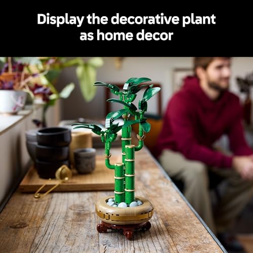 LEGO Botanicals Lucky Bamboo Building Set - Artificial Plant for Indoor Home Décor, Adults Ages 18+ - Gift for Valentines ...