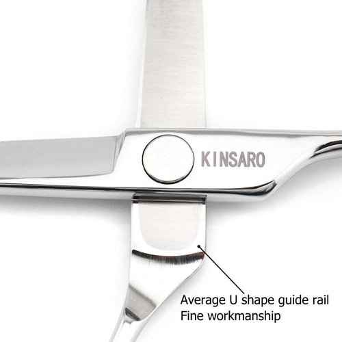 Hair Scissors Set 6INCH 440C Hair Cutting Scissors and Rose Handle Hair Thinning Shears Kinsaro