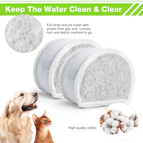 xbbwmrs 15 Count Replacement Carbon Filters Compatible with PetSafe Drinkwell Filters, Pet Water Fountain Replacement Cart...