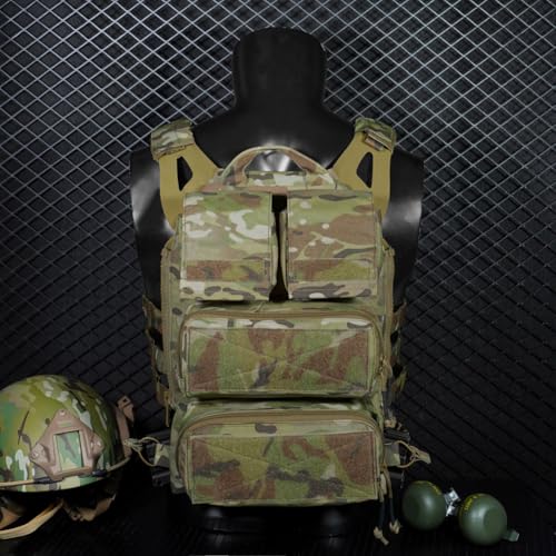 KRYDEX Tactical Modular Zip On Backpack for Vest JPC2.0 CPC AVS Zipper Molle Back Panel (MC)