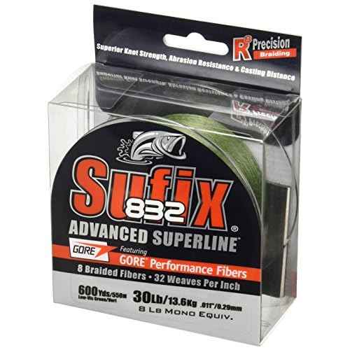 Sufix 832 Braid Line-600 Yards (Green, 10-Pound)