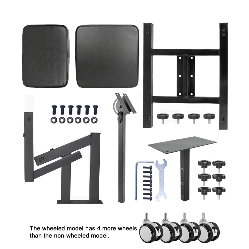 Tattoo Chairs with Adjustable Armrest & Back Support for Tattoo Artists and Client, Ergonomic Multiple Uses Chair,Tattoo Studio Furniture (with Wheels)