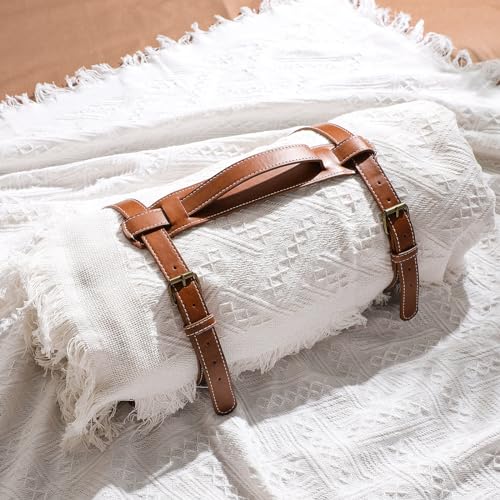 VitalCozy Waterproof Picnic Blankets Outdoor Blanket Foldable 2 in 1 Double Layer Sandproof Beach Mat with Carry Strap for...
