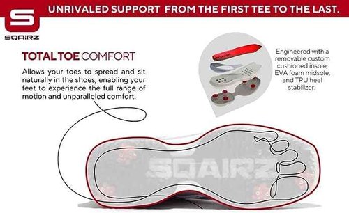 SQAIRZ Freedom Mesh Women's Athletic Golf Shoes, Golf Shoes, Designed for Balance & Performance, Replaceable Spikes, Breathable with Spikes Gray/Gray