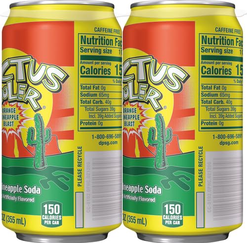 Cactus Cooler Orange Pineapple Soda - 12 Oz (6 - Pack)
