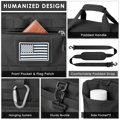 ETRONIK Gym Bag for Men Women, Carry on Luggage 22x14x9 Airline Approved, Tactical Travel Duffle Bag with Toiletry Bag and...
