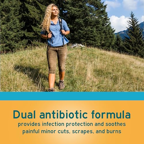 Neosporin + Maximum-Strength Pain Relief Dual Action Cream, First Aid Topical Antibiotic and Analgesic Cream for Wound Car...