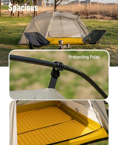 iClimb 1 Ultralight 4 Season Solo Tent and 1 Super Easy Assemble Cot Bundle, Ultralight Compact for Adults Outdoor Camping...