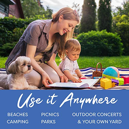 scuddles 60" x 60" Extra Large Outdoor Picnic Blanket – Waterproof, Foldable Travel Mat for Beach, Camping, Grass, Lawn, P...