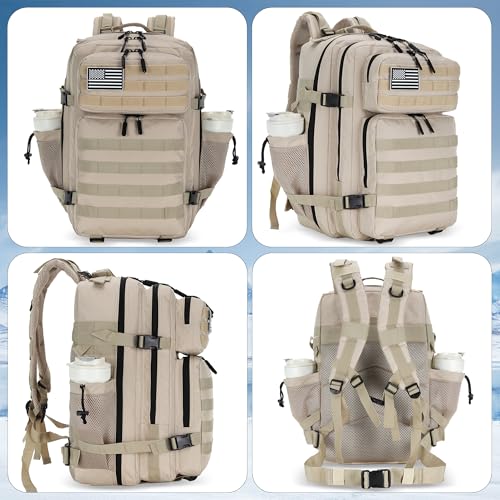 Lovelinks21 45L Tactical Assault Backpack 3 day assault pack with Molle Waterproof backpack Rucksack for Tactical Backpack...