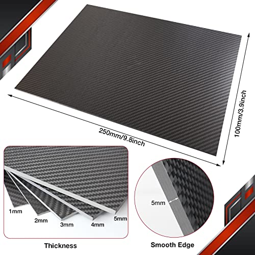 FANCYWING 100X250X1.0MM 1.5MM 2.0MM 2.5MM 3.0MM 3.5MM 4.0MM 5.0MM 6.0MM Carbon Fiber Sheet 100% 3K Carbon Fiber Laminate P...