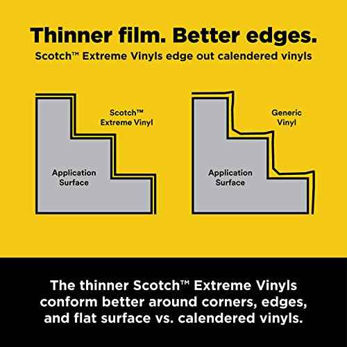 Scotch Extreme Premium Vinyl, 12 x 24 in, Perfect for Outdoor and Automotive Projects, Holds Securely Under The Toughest Conditions, White (VIN-EX-WHT)