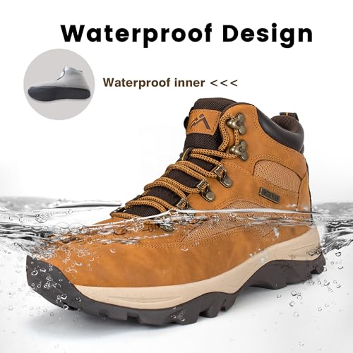 CC-Los Men's Waterproof Hiking Boots Outdoor Relaxed Fit Lightweight Size 7-13.5