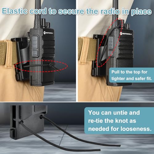 iGuerburn Radio Holster for Duty Belt Accessories for 1.75"/2"/2.25'' Belts, Radio Holder Clip Law Enforcement Police Gea...