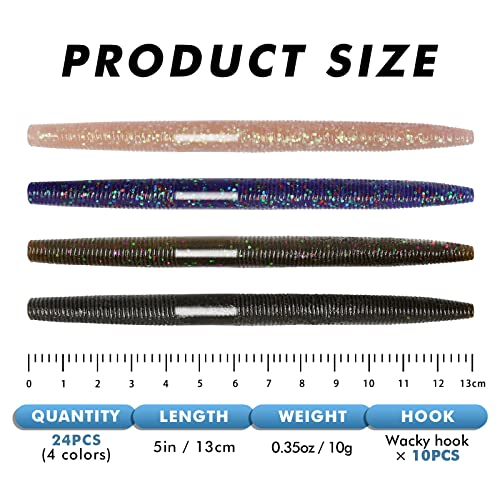 Gotour Weedless Soft Fishing Lures for Freshwater and Saltwater, Premium Pre-Rigged Jig Head Paddle Tail Swimbaits for Bas...