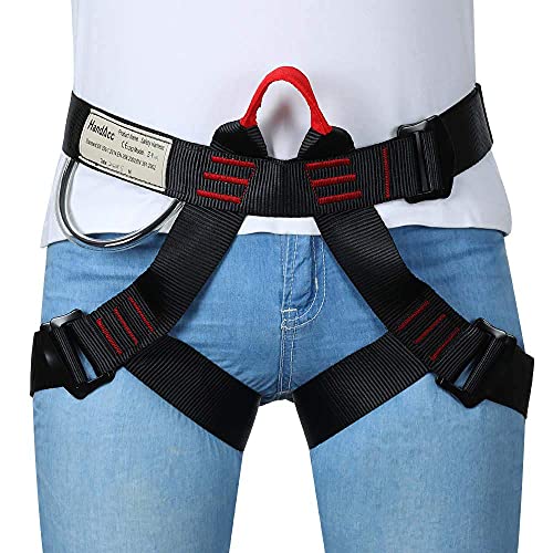 HandAcc Climbing belts, Safe Seat Belts for Tree Climbing Outdoor Training Caving Rock Climbing Rappelling Equip - Half Bo...