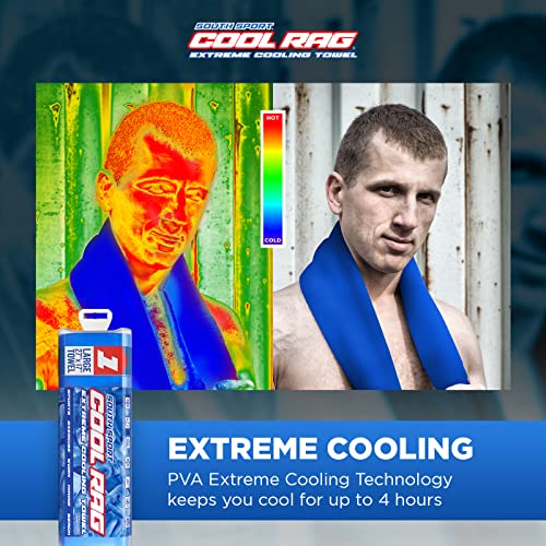 South Sport Cool Cool RAG Extreme Cooling Towel for Heat Relief - PVA Cooling Towel for Workout, Gym, Running and for Othe...