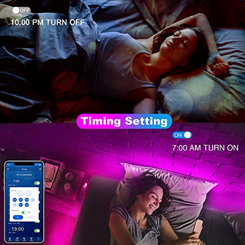 dalattin Led Lights for Bedroom 200ft, Smart Led Strip Lights with App Control Remote, RGB LED Light Strips, 24V Led Strip...
