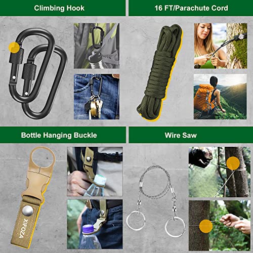 Gifts for Men Dad Husband, Survival Kits 27 in 1 Christmas Stocking Stuffers Camping Accessories Tactical Gear Fishing Equ...