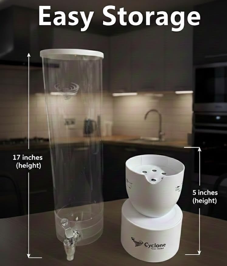 RoxiSpice 3L LED Light Up Drink Dispenser – Spinning Vortex Mixer, Battery Operated, Plastic Beverage, Lemonade, & Juice D...