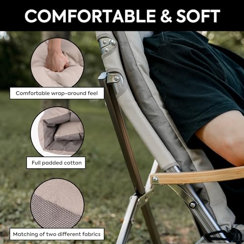 ICECO Flannel Chair Cushion Camping Chair (only Cushion not Include Chair), Portable with Storage Bag