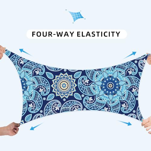 Ice Silk Cooling Neck Gaiter Men's Houndstooth Floral Pattern Windproof Sun Protection Breathable Balaclava for Outdoor