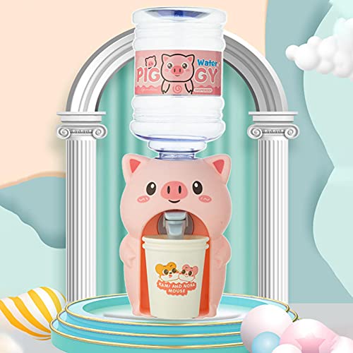 BM Kid Cold Water Dispenser Small Frog Piggy Shape Mini Drinks Dispenser with Tank,Desktop Water Dispenser Toy Desktop Dri...