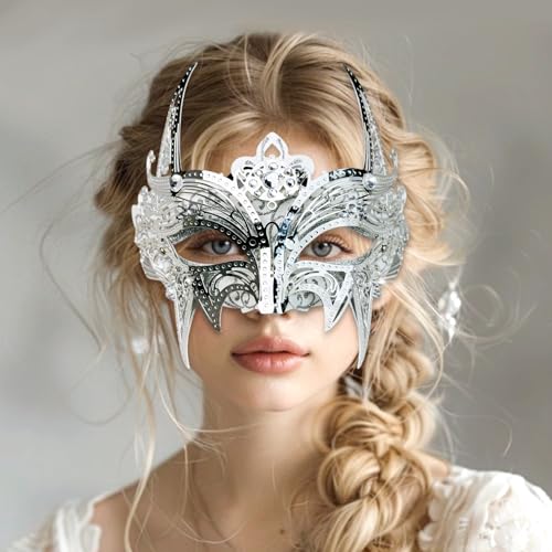 ARK Survivor Women's Sparkling Rhinestone Masquerade Mask She-Devil Mask Fancy Party Masquerade Ball New Years Mardi Gras