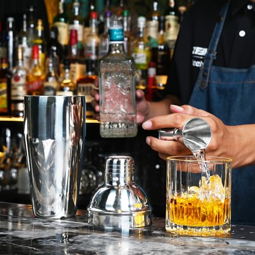 Cocktail Shaker Set, 8-Piece Bar Set, Practical Bartender Kit, Includes Many Bartending Accessories,Great Choice for Home,...