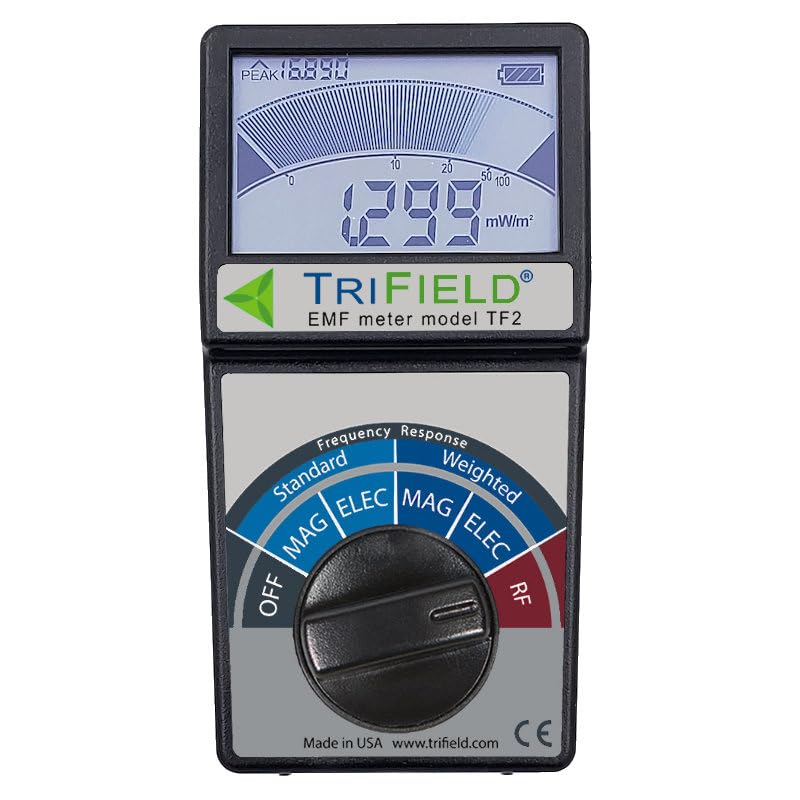 TriField EMF Meter Model TF2 – Made in USA - #1 Handheld EMF Detector for Magnetic/Electric/Radio Fields with Unlimited Free Support in The U.S. to Help Solve Your EMF Problems