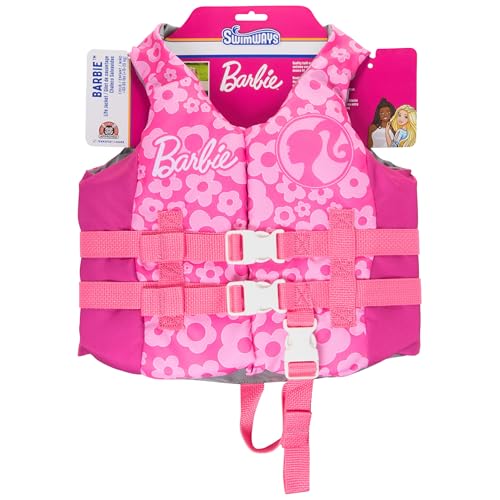 SwimWays Barbie Swim Trainer Life Jacket, US Coast Guard Approved Kids Swim Vest, Pool Floats & Life Jackets for Kids, 33-...