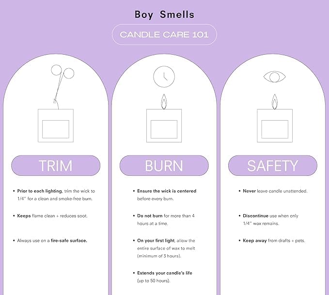 Boy Smells - Ash Scented Candles for Men and Women - 27 oz - Soy, Coconut Wax Candle Blend - Aromatic Candles for Home with Black Charcoal, Rare Woods and Clove - 100-Hour Burn - Cotton Wick