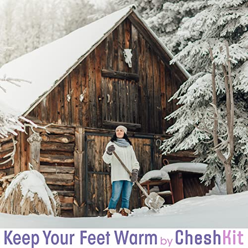 CheshKit Cozy Warm Boot Liner Socks - Hiking Outdoor Sport - Polartec Fleece Winter Socks