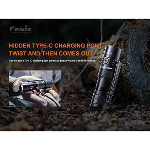 Fenix PD25R 800 Lumen USB-C Rechargeable EDC Flashlight with 2X ARB-L16 and LumenTac Organizer