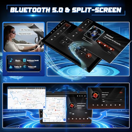 Leadfan Car Stereo for Ford Transit 2013 2014 2015 2016 2017 2018 2019 Wireless CarPlay Android Auto, 9” IPS Touch Screen ...