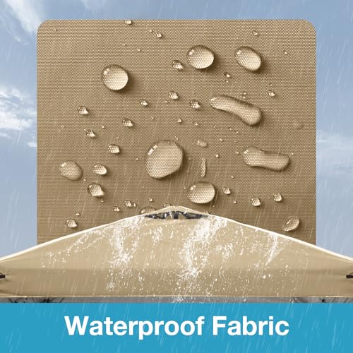 10x10 Canopy Replacement Top Cover with Air Vents for ez up Pop up Canopy Gazebo Tent with Adjustable Straps, Waterproof &...