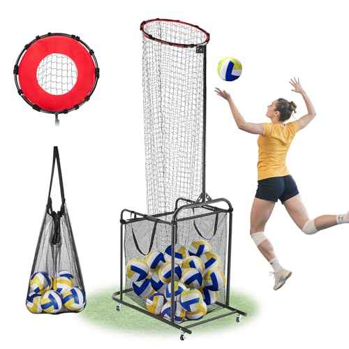 VEVOR Volleyball Training Net System,8 * 11/12 * 11ft/Pitching Practice/Spiking Practice/14 Net,Portable Net Station, Easy Setup Indoor Outdoor Target Net for Serving Spiking Setting