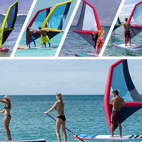Professional Inflatable Paddle Board Kayak Sails,Inflatable Sail for Water Sports Kit, Inflatable Paddle Board Rotatable