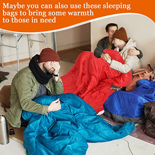Macarrie 10 Pcs Bulk Sleeping Bags for Homeless Donation Shelter Adults 0 Degree Waterproof Sleeping Bags with Compression...