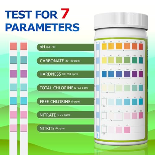 LabBestest Aquarium Test Strips - Aquarium Water Test Kit - 150 Fish Tank Testing Strips for Freshwater - Pond Water Teste...