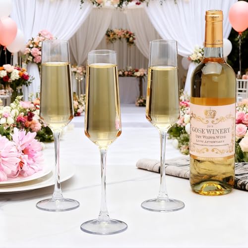 Champagne Flutes 7.5oz, Champagne Glasses Set of 6,Unique Gift for Birthday, Wedding, Anniversary, Wedding Toasting Glasses for Home Bar, Parties