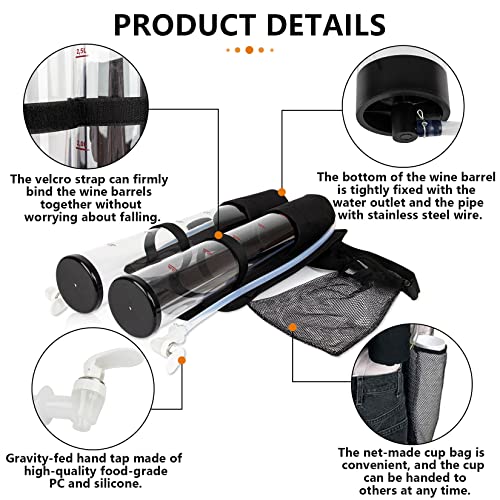 psler Dual Barrel Portable Backpack Dispenser Beverage Drink Beer Alcohol Dispenser for Party Outdoor