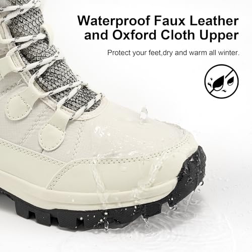 Decould sylf Snow Boots for Women: Warm Fur Lined Winter Shoes 2026 Waterproof Non Slip Comfortable Mid Calf for Hiking Wa...