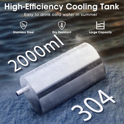 Tehanld Bottom Loading Water Cooler Dispenser for 3 or 5 Gallon Bottles - Water Dispenser with Hot, Room & Cold Spouts, LE...