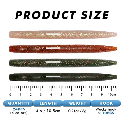 Gotour Weedless Soft Fishing Lures for Freshwater and Saltwater, Premium Pre-Rigged Jig Head Paddle Tail Swimbaits for Bas...